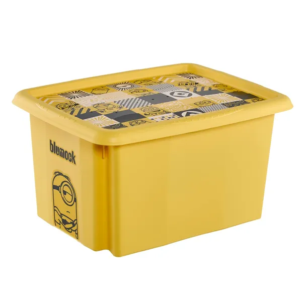 Dėžė su dangčiu KEEPER MINIONS, 15 l, geltona, AW26