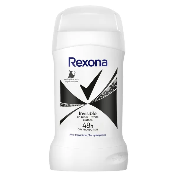 Dezodorantas REXONA INVISIBLE B&W, pieštukinis, 50 ml