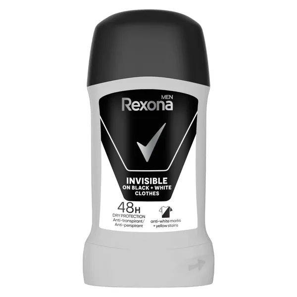 Dezodorantas REXONA MEN BLACK&WHITE, pieštukinis, 50 ml