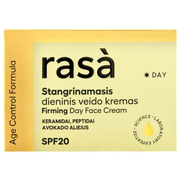 Stangrinamasis, dieninis veido kremas SPF20 RASA AGE CONTROL, 50 ml