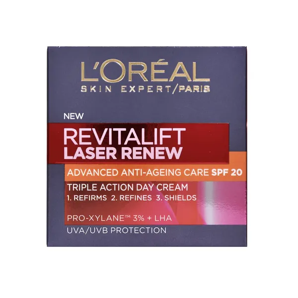 Dieninis veido kremas L'Oreal D/E REVITALIFT LASER su SPF 20, 50 ml