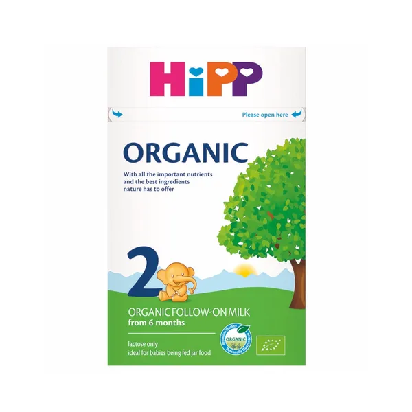 Dirbtinis pieno mišinys HIPP ORGANIC 2, kūdikiams nuo 6 mėn. BIO, 800 g