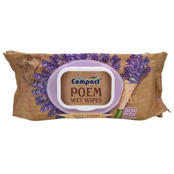 Drėgnos servetėlės ULTRA COMPACT FRENCH LAVENDER, 100 vnt.