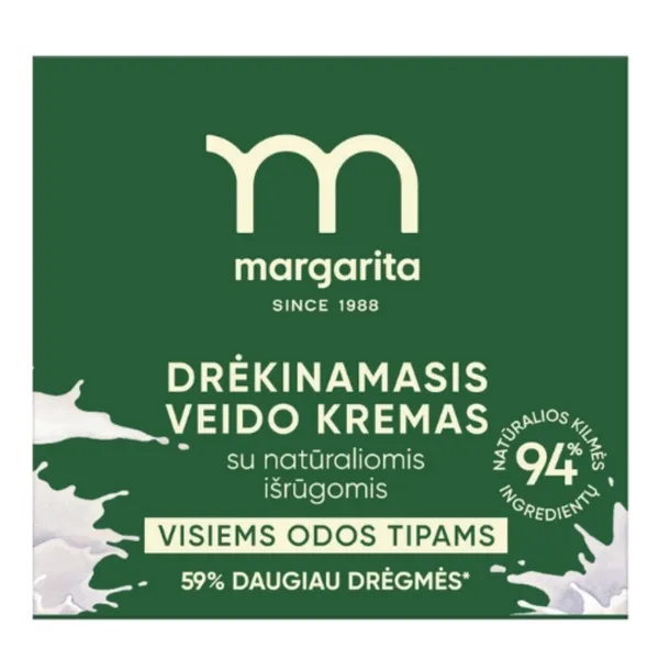Drėkinamasis veido kremas MARGARITA SENSITIVE SKIN, 50 ml