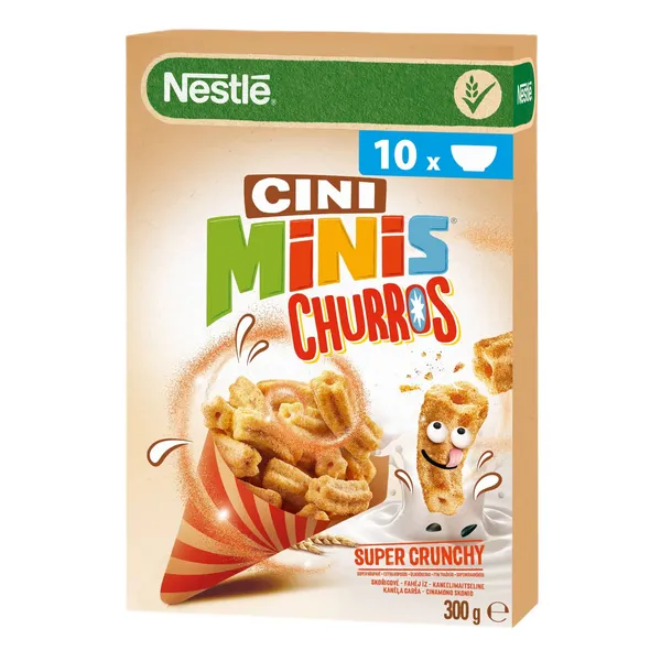 Pusryčių dribsniai NESTLE CINI MINIS CHURROS, 300 g