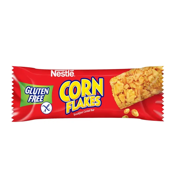 Pusryčių dribsnių batonėlis su vitaminais ir mineralinėmis medžiagomis NESTLE CORN FLAKES BAR, be glitimo, 22 g
