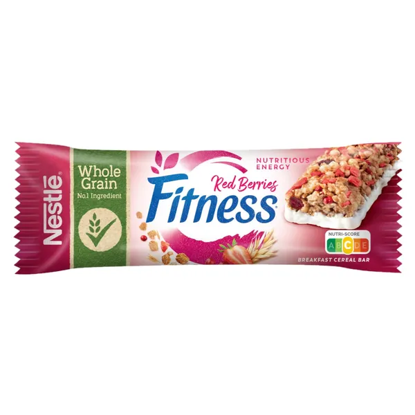 Pusryčių dribsnių batonėlis su šokoladu, vitaminais ir mineralinėmis medžiagomis NESTLE FITNESS, 23,5 g