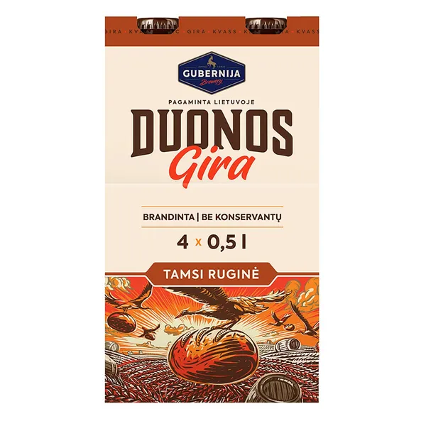 Duonos gira GUBERNIJA, 4 x 500 ml