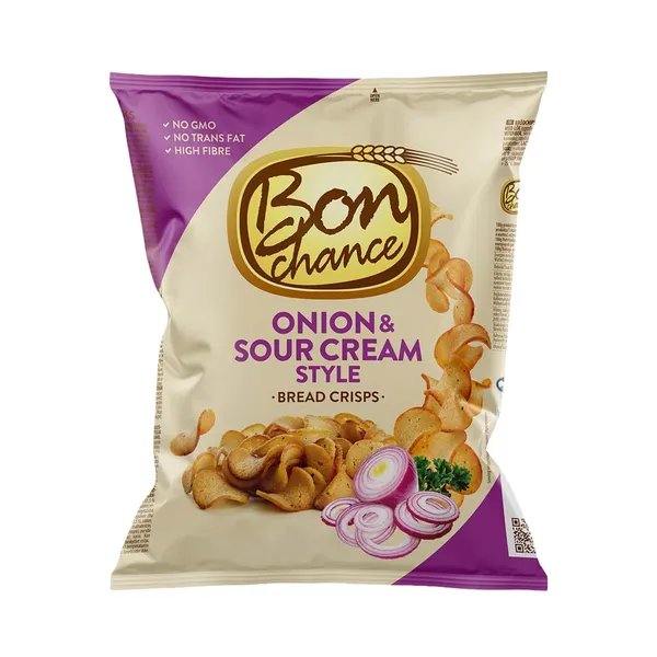 Grietinės skonio duonos traškučiai su svogūnais BON CHANCE, 240 g