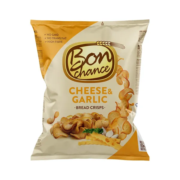 Duonos traškučiai BON CHANCE su sūriu ir česnakais, 240 g