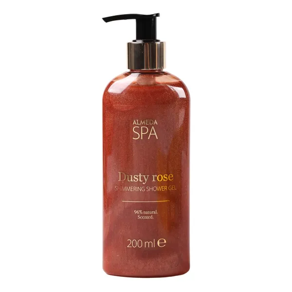 Žvilganti dušo želė ALMEDA SPA DUSTY ROSE, 200 ml