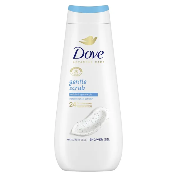 Dušo želė DOVE ADVANCED GENTLE SCRUB, 400 ml