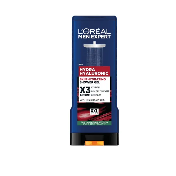 Dušo želė LOREAL PARIS MEN EXPERT HYDRA HYALURONIC DEFENCE, 400 ml