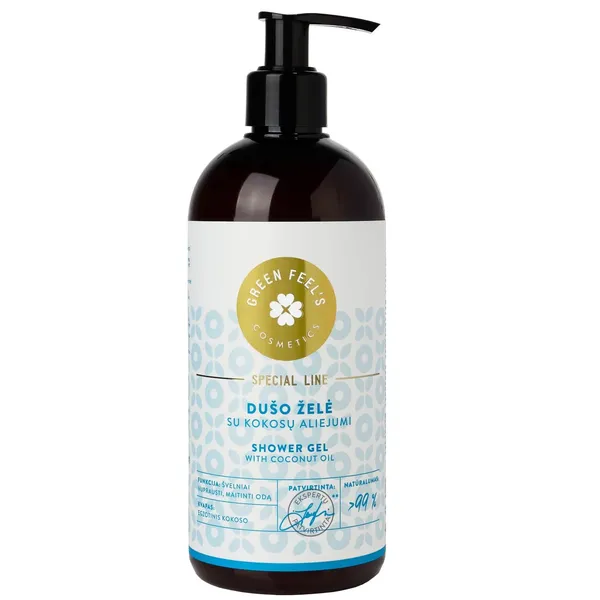 Dušo želė su kokosų aliejumi GREEN FEEL'S, 400 ml