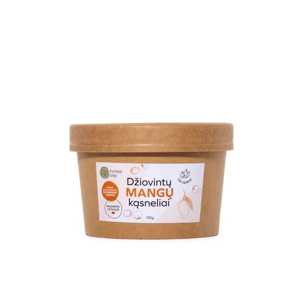 Džiovintų mangų kąsneliai HONESTBITE be pridėtinio cukraus, 150 g