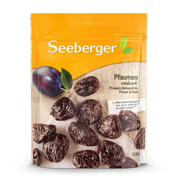 Džiovintos slyvos be kauliukų, SEEBERGER, 200 g