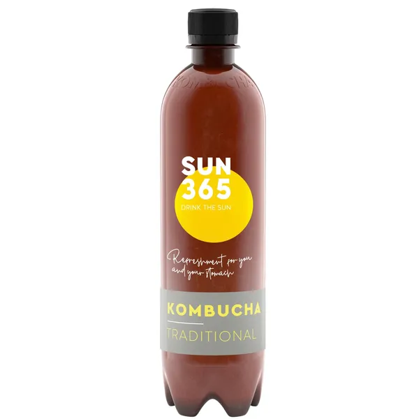 Ekologiškas natūraliai gazuotas gaivusis arbatos gėrimas SUN365 KOMBUCHA TRADITIONAL, 1 l