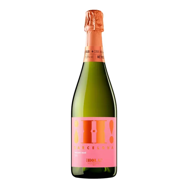 Ekologiškas rožinis sausas putojantis vynas HOLA BARCELONA CAVA BRUT, 11,5 %, 0,75 l