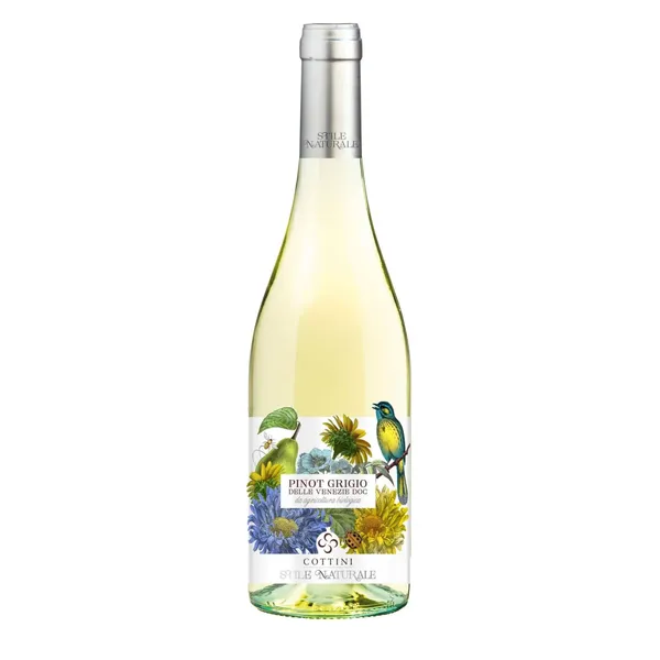 Ekologiškas baltasis sausas vynas su saugoma kilmės vietos nuoroda STILE NATURALE PINOT GRIGIO DELLE VENEZIE, 13 %, 0,75 l
