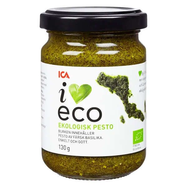 Ekologiškas bazilikų PESTO padažas I LOVE ECO, 130 g