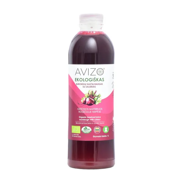 Ekologiškas burokėlių sulčių raugas su salierais AVIZO, 1 l