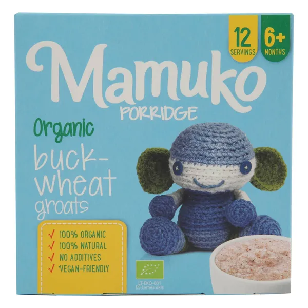 Ekologiškos grikių MAMUKO kruopytės, 6 mėn, 240 g
