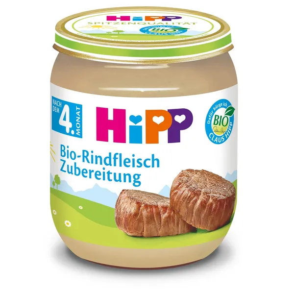 Ekologiška jautienos tyrelė HIPP BIO, nuo 4 mėnesių, 125 g