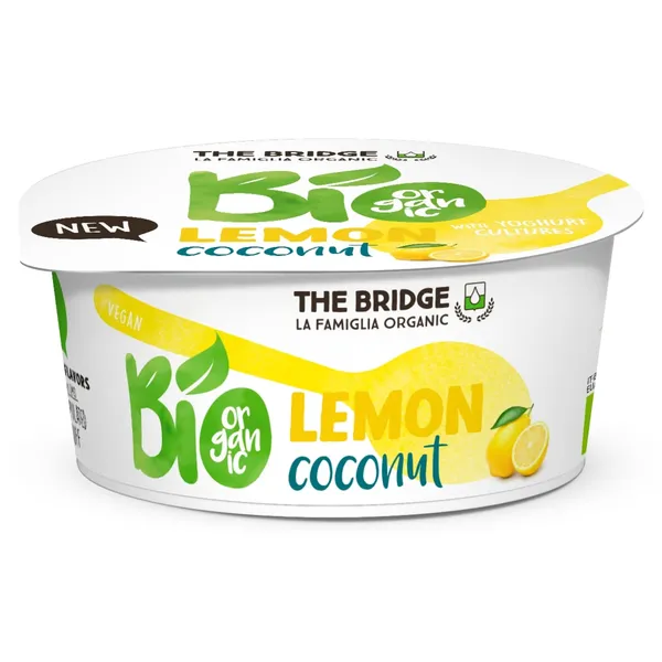 Ekologiškas fermentuotas kokosų produktas su citrina be glitimo THE BRIDGE, 125 g