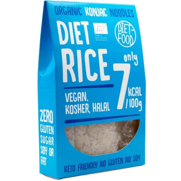 Ekologiški KONJAC ryžių makaronai DIET-FOOD, 385 g