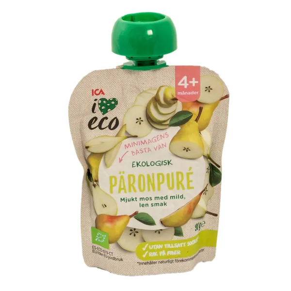 Ekologiška kriaušių tyrė I LOVE ECO, nuo 4 mėn, 90 g