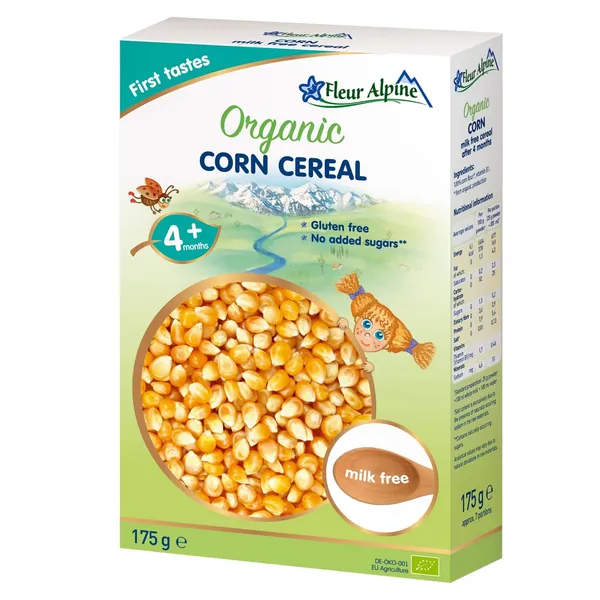 Ekologiška kukurūzų košė FLEUR ALPINE, nuo 4 mėnesių, 175 g