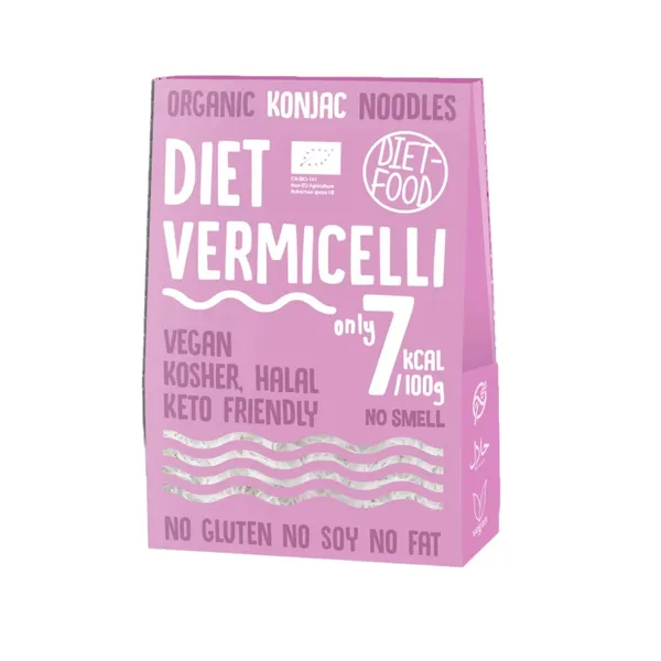 Ekologiški KONJAC makaronai VERMICELLI DIET-FOOD, 385 g