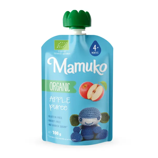 Ekologiška MAMUKO obuolių tyrelė, nuo 4 mėn, 100 g
