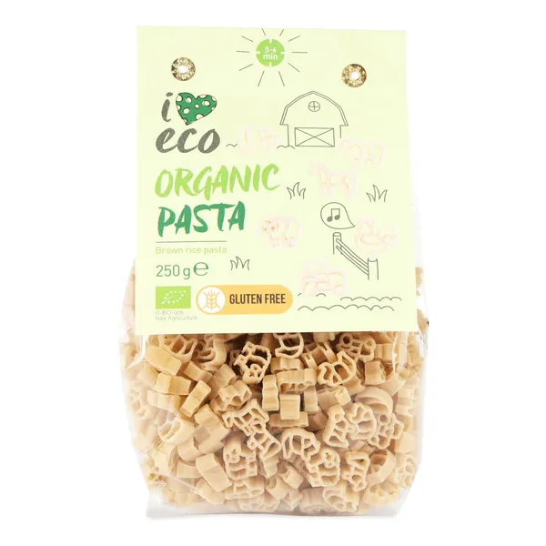 Ekologiški rudųjų ryžių makaronai be glitimo FARM I LOVE ECO, 250 g