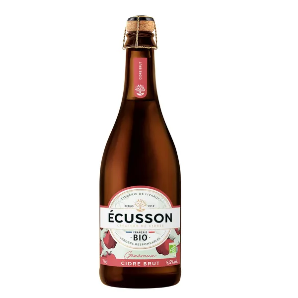 Ekologiškas sidras ECUSSON BRUT BIO, 5,5 %, 0,75 l