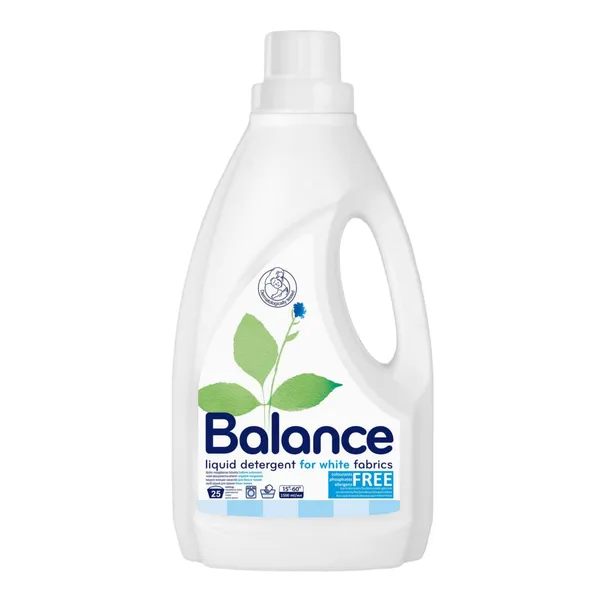 Ekologiškas skystas skalbiklis baltiems audiniams BALANCE, 1,5 l