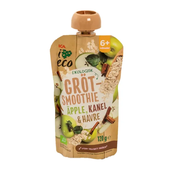 Ekologiška tyrelė su obuoliais ir cinamonu I LOVE ECO, nuo 6 mėn, 120 g
