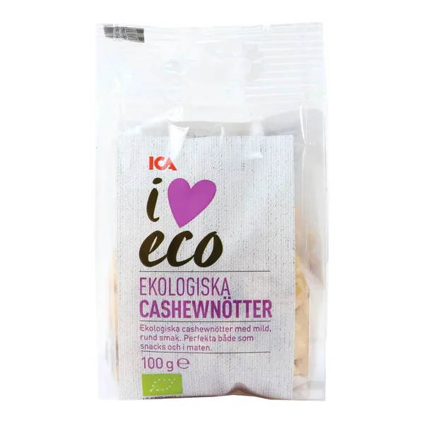 Ekologiški anakardžių riešutai I LOVE ECO, 100 g