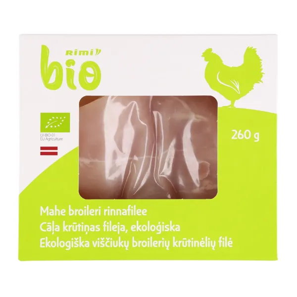 Ekologiška vištienos krūtinėlės filė RIMI, 260 g