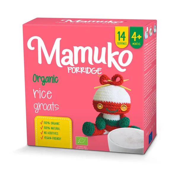 Ekologiška ryžių košė MAMUKO, nuo 4 mėnesių, 240 g