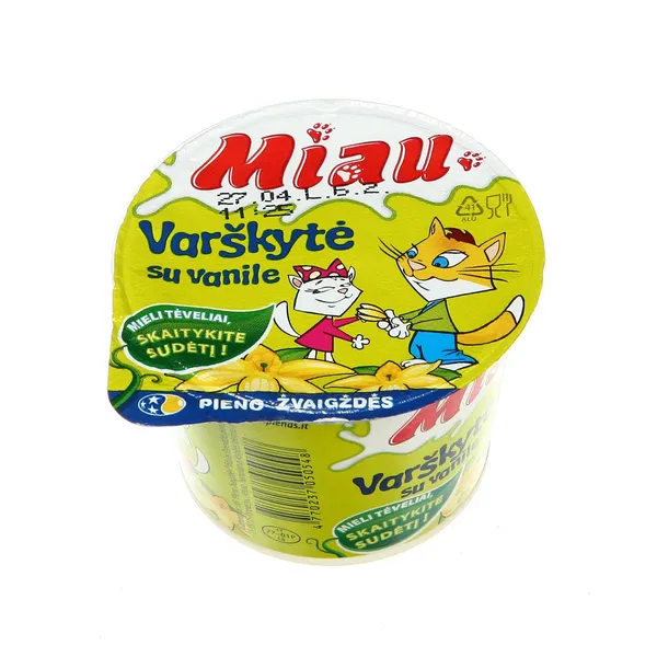 Ekologiška varškytė su vanile MIAU, rieb. 6 % rieb., 100 g