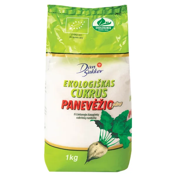 Ekologiškas cukrinių runkelių cukrus PANEVĖŽIO PLIUS, 1 kg