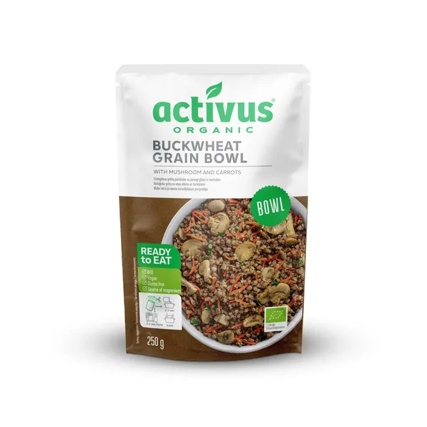 Griķu ēdiens Activus ar sēn.,burkān. BIO 250g