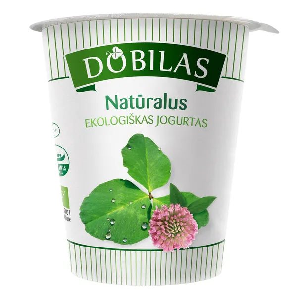 Ekologiškas jogurtas DOBILAS, 2,3 - 4,6 % rieb., 300 g