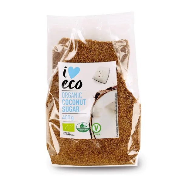 Ekologiškas kokosų cukrus I LOVE ECO 400g
