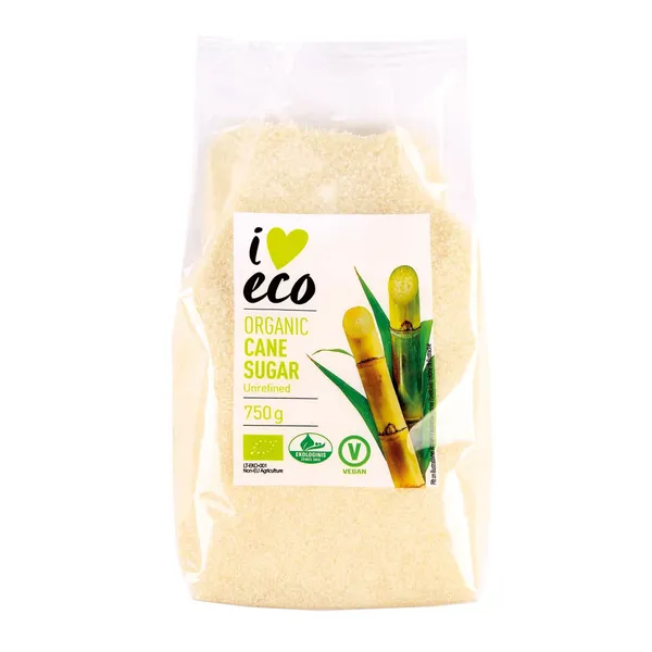 Ekologiškas cukranendrių cukrus I LOVE ECO 750g