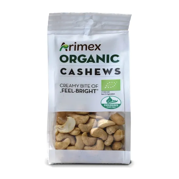 Ekologiški anakardžių riešutai ARIMEX, 150 g