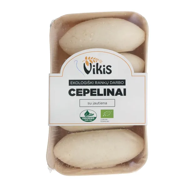 Ekologiški rankų darbo cepelinai su jautiena VIKIS, 400 g