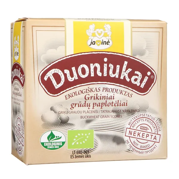 Ekologiški grikiniai duoniukai JAVINĖ, 80 g