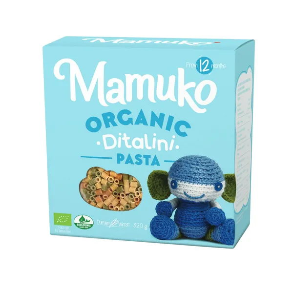 Ekologiški makaronai mažiems vaikams MAMUKO DITALINI, nuo 12 mėnesių, 320 g